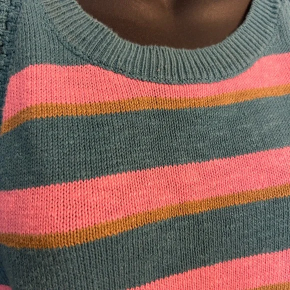Madewell striped cropped sweater tank size large - Picture 9 of 11